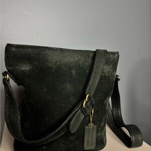 Vintage Coach Sonoma Dark Green Black Shoulder Bag